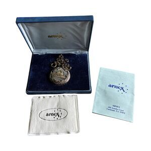 Arnex Railroad Train Pocket Watch Mechanical Wind Analogue Quartz Timepiece